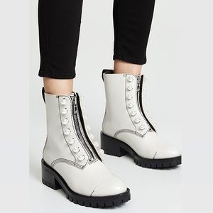 3.1 Phillip Lim White Lug Sole Pearl Hayett Boots